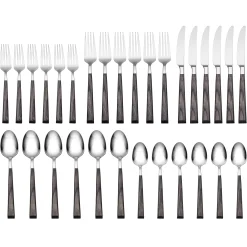 Coronado Charcoal 30-Piece Flatware Kit