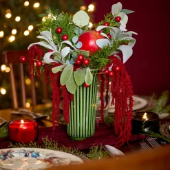Daisy Emerald Green Glazed Vase
