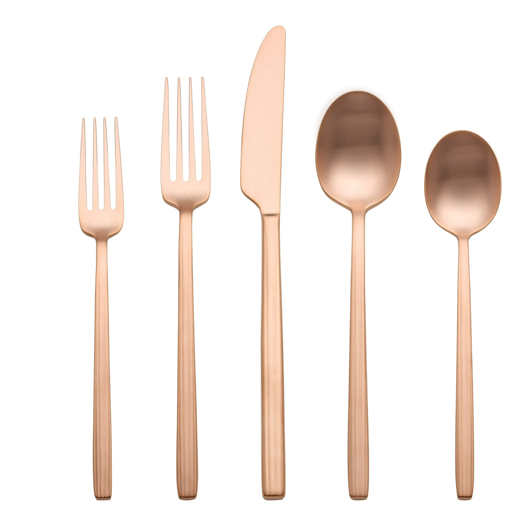 Dean Rose Gold Satin 20-Piece Flatware Set
