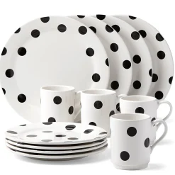 Deco Dot 12-Piece Dinnerware Set