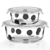 Deco Dot 2-Piece Round Food Storage Set