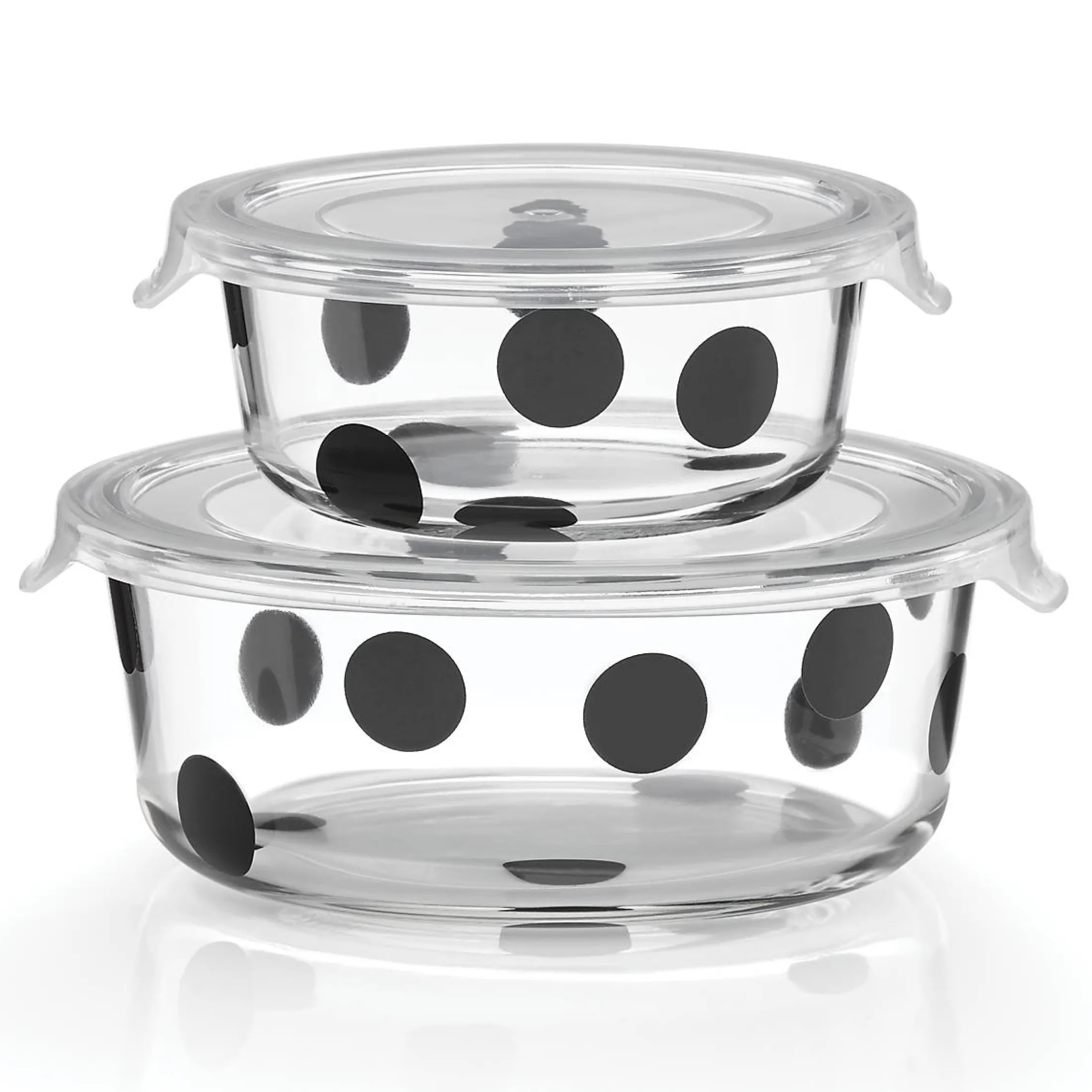 Deco Dot 2-Piece Round Food Storage Set