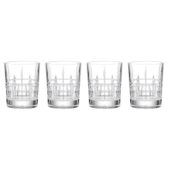 Deklan Crystal Double Old-Fashioned Glasses, Set of 4