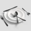 Delia Black Satin 20-Piece Flatware Set