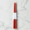 Dipped Clay 12" Taper Candle, Set of 2