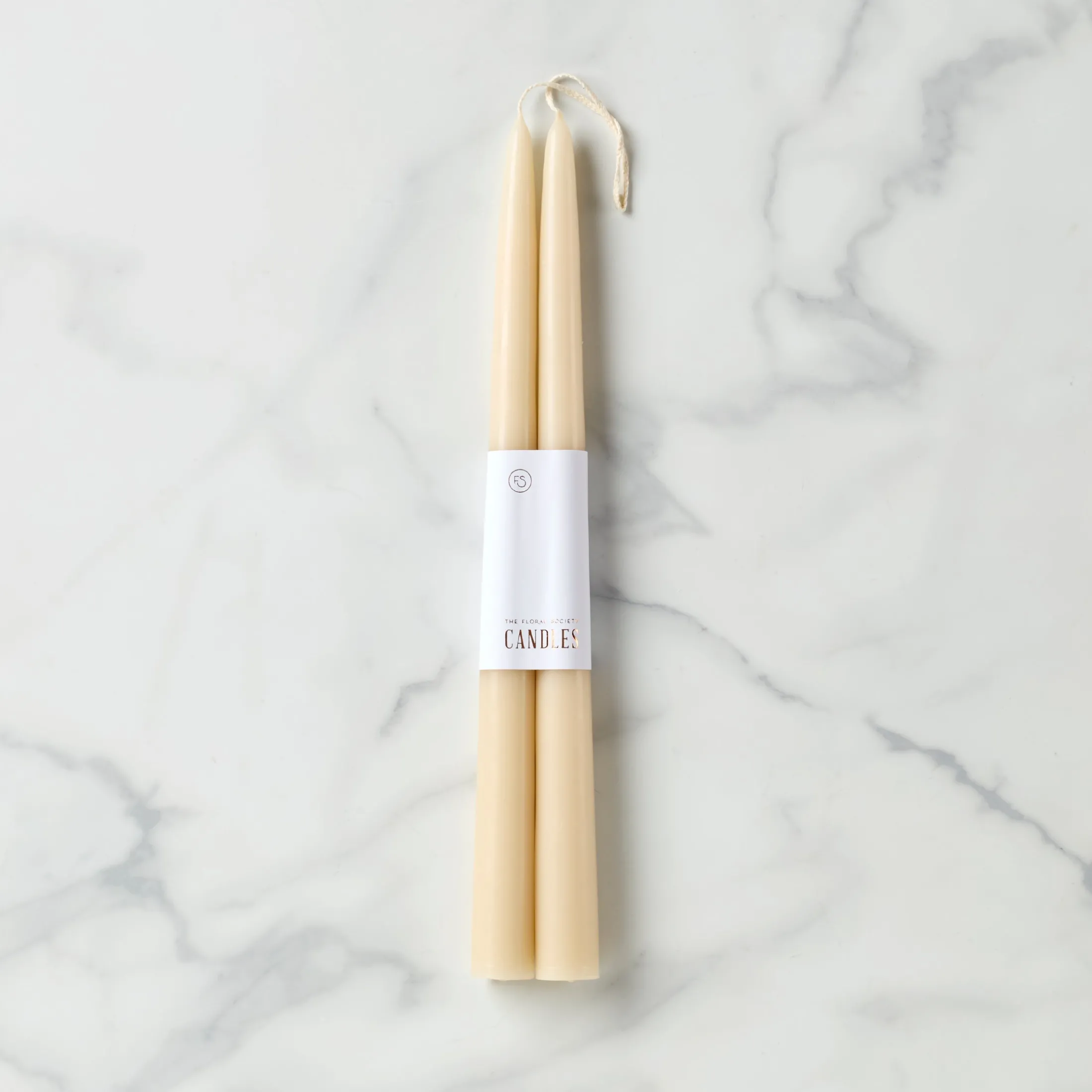Dipped Parchment 12" Taper Candle, Set of 2