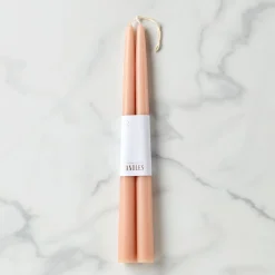 Dipped Petal 12" Taper Candle Pair, Set of 2