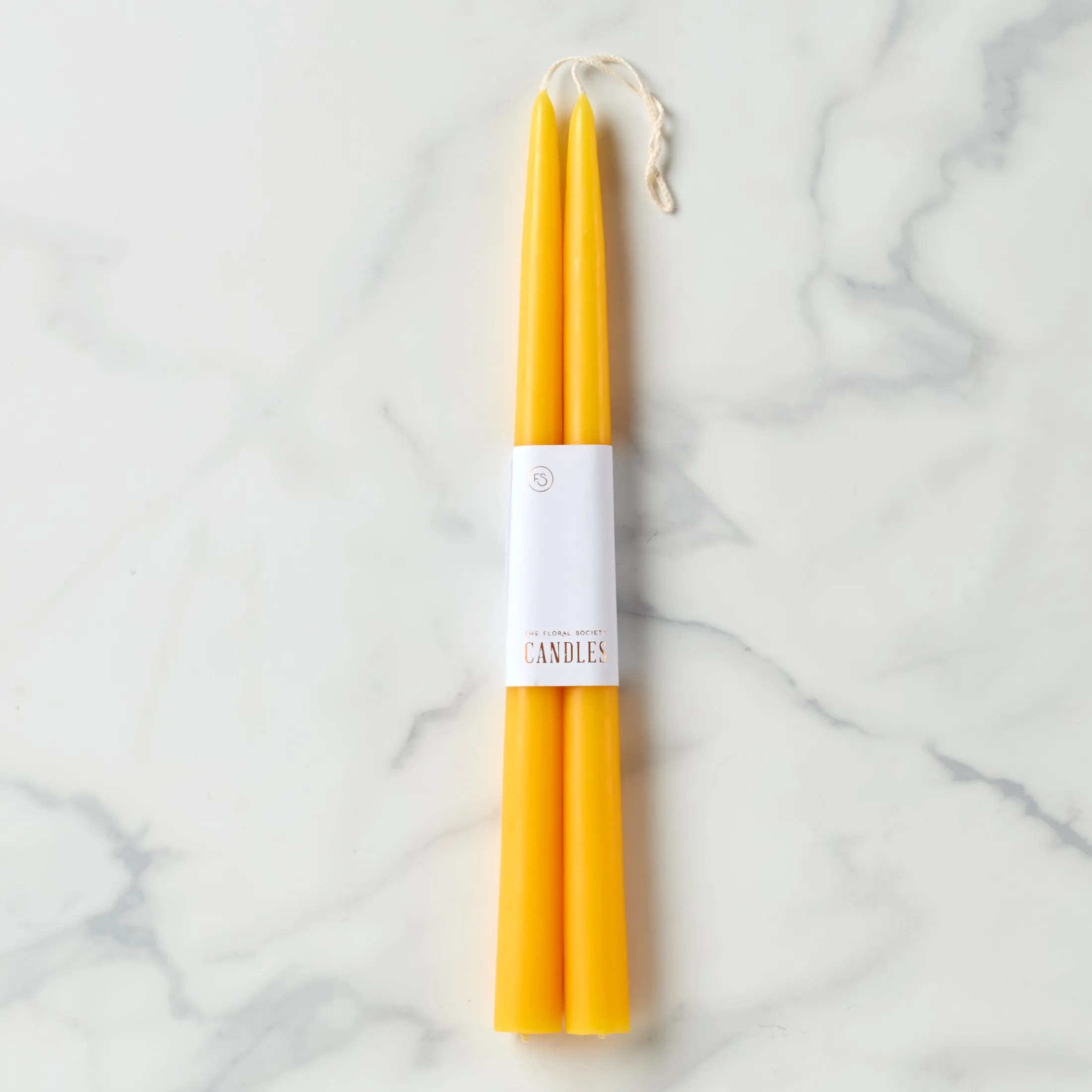 Dipped Saffron12" Taper Candle, Set of 2