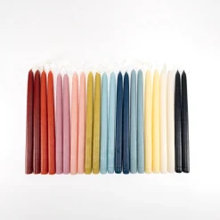 Dripless Blush 12" Taper Candles, Set of 2