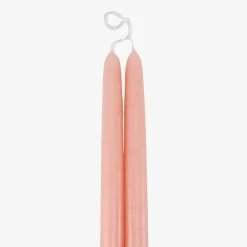 Dripless Blush 12" Taper Candles, Set of 2