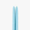 Dripless Robins Egg 12" Taper Candles, Set of 2