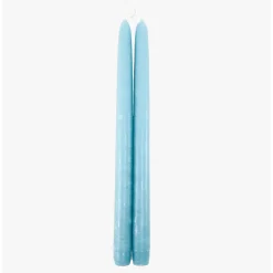 Dripless Robins Egg 12" Taper Candles, Set of 2
