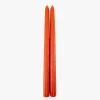Dripless Vermillion 12" Taper Candles, Set of 2