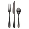 Eliana Black Satin 12-Piece Flatware Set