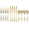 Eliana Champagne Satin 12-Piece Flatware Set
