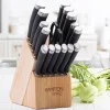 Epicure Black 17-Piece Cutlery Block Set
