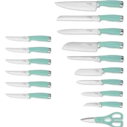 Epicure Pistachio 17-Piece Cutlery Block Set
