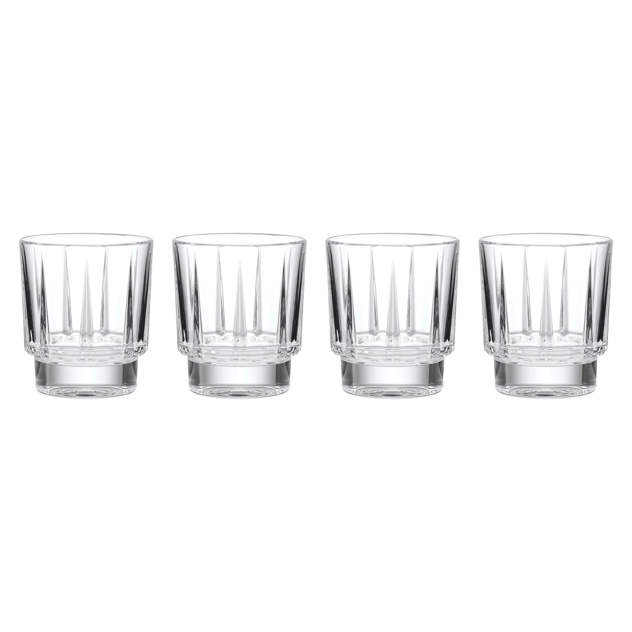 Estate Crystal Double Old-Fashioned Glasses, Set of 4