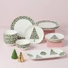 Evergreen Accent Plates, Set of 4