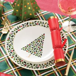 Evergreen Accent Plates, Set of 4