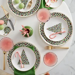 Evergreen Accent Plates, Set of 4
