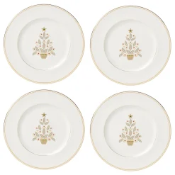 Federal Gold Tree Accent Plates, Set of 4