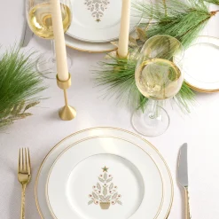 Federal Gold Tree Accent Plates, Set of 4