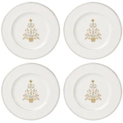 Federal Platinum Tree Accent Plates, Set of 4