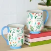 First Blooms Blue Mugs, Set of 2