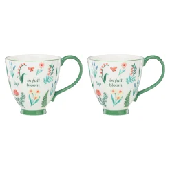 First Blooms Green Mugs, Set of 2