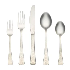 Floral Etch 5-Piece Place Setting