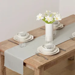 French Perle Dove Grey 70x14 Table Runner