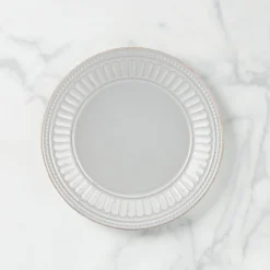 French Perle Groove Dove Dessert Plate