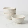 French Perle Groove White All-Purpose Bowls, Set of 4