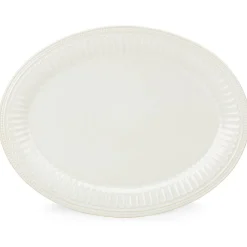 French Perle Groove White Platter