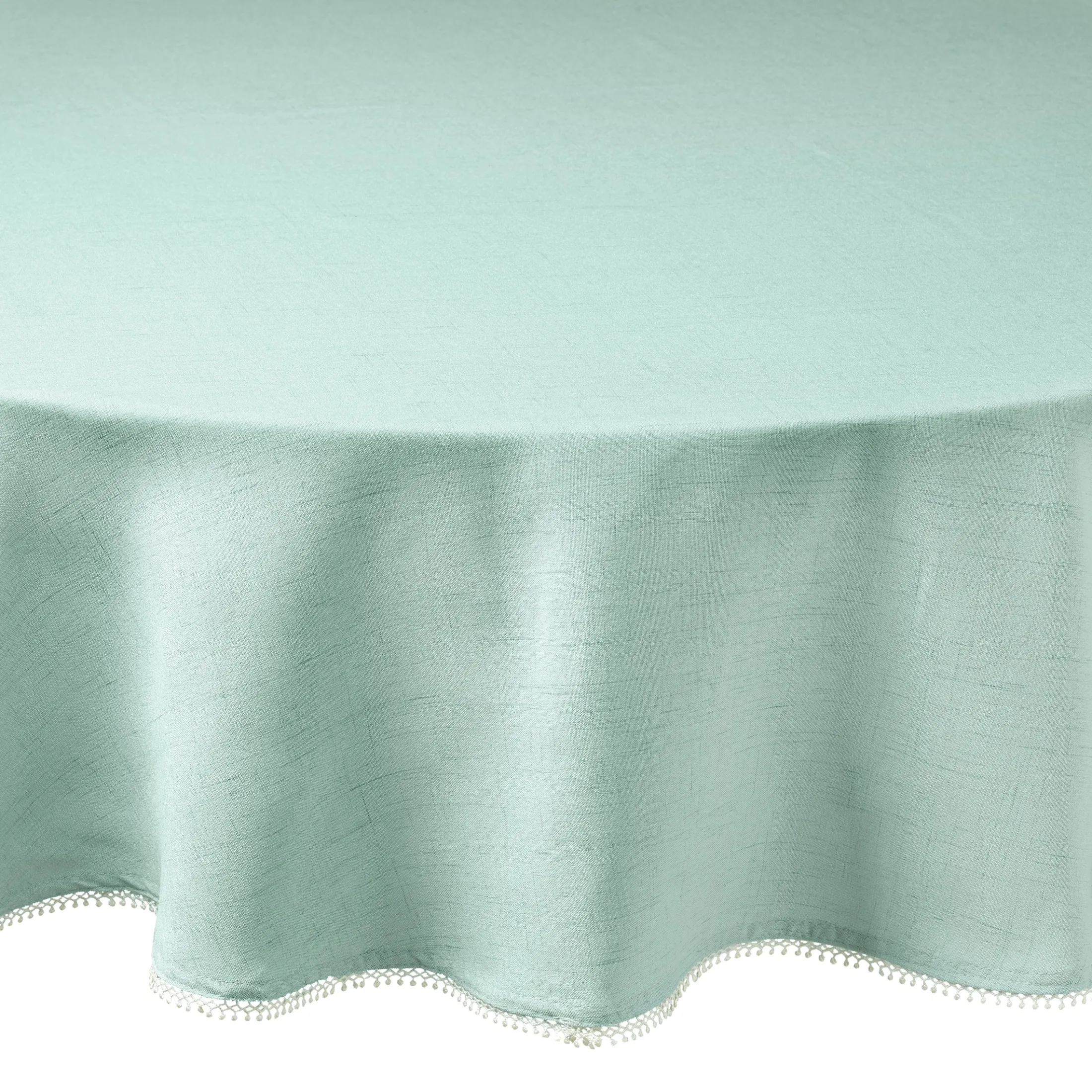 French Perle Ice Blue 70x70 Round Tablecloth