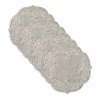 French Perle Linen Embroidered Round Placemats