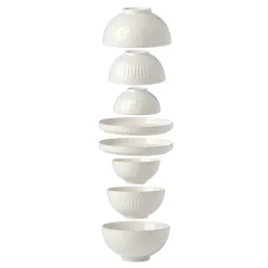 French Perle Luna 8-Piece Nesting Dinnerware Set