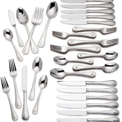 French Perle 65-Piece Flatware Set