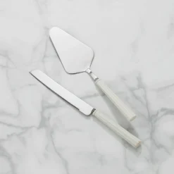 French Perle Scallop 2-Piece Dessert Set