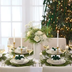 French Perle Scallop White Accent Plates, Set of 4