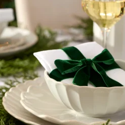 French Perle Scallop White All-Purpose Bowls, Set of 4