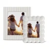 French Perle Scallop White 8x10 Photo Frame