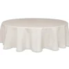French Perle Solid Natural 70x70 Round Tablecloth