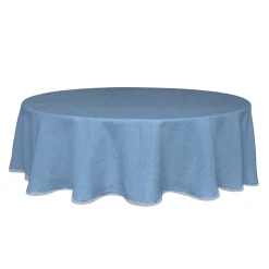 French Perle Solid Periwinkle 70x70 Round Tablecloth