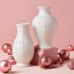 French Perle White Bouquet Vase