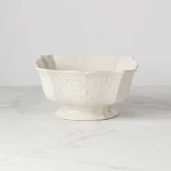French Perle White Centerpiece Bowl
