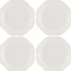 French Perle White 4-Piece Dessert Set