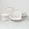 French Perle White 12-Piece Dinnerware Set