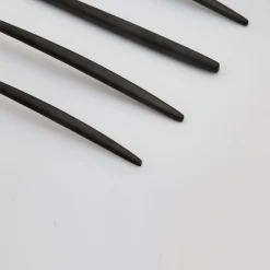 Gaze Black Champagne Satin 20-Piece Flatware Set